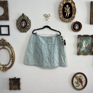 Vintage Y2K Light Wash Denim Mini Skirt by Identity by Lord & Taylor – Size 16
